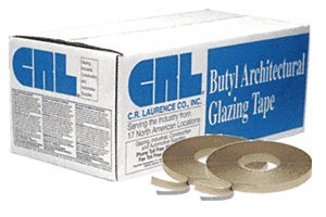 CRL Gray 1/4" x 1/2" Butyl Architectural Tape [20 rolls] - GT407