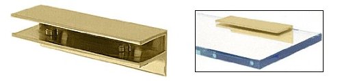 CRL Brass Rectangular Interior Shower Shelf Clamp With Support Leg - EH130