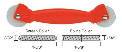 CRL Economy Nylon Combination Roller Tool 1-5/8" x 3/32" and 1-5/8" x 5/32" Wheels - PL7503