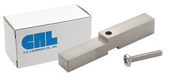 CRL Brushed Nickel Adapter Block for Prima, Shell and Rondo Hinges - HAB01BN