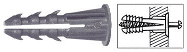 CRL 1/4" Plastic Screw Anchor with Shoulder (500 pack) - 1339