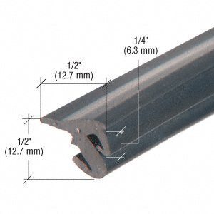 CRL 3/8" Roll-In EPDM Gasket for Tapered Sidelite Rails [100 ft] - GGT38100