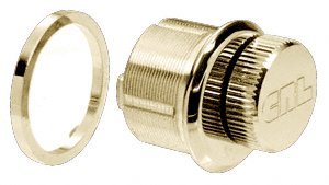 CRL Polished Brass Mortised Low Profile Thumbturn - DRA22PB