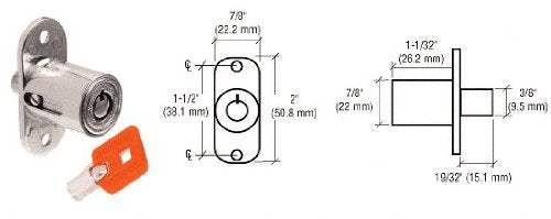 CRL Keymatic Sliding Door Plunger Lock - KML41