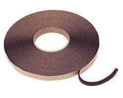 CRL Black 1/16" x 1/2" Butyl Architectural Tape [20 rolls] - GT106