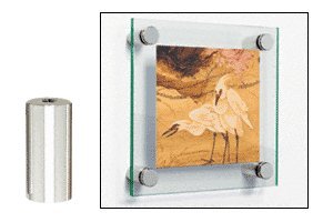 CRL Brushed Stainless Standoff Base 3/4" Diameter by 1-1/2" Long - S0B34112BS