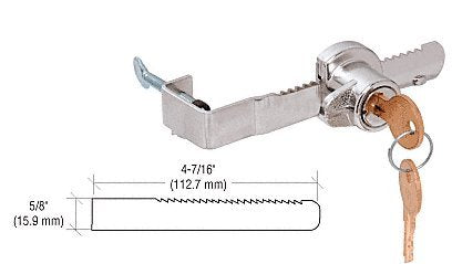 CRL Chrome "Adjustable" Sliding Glass Door Lock with Thumb Screw Adjustment for up to 1/2" Thick Door - 962L