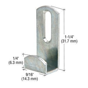 CRL Slotted Anochrome Mirror Clip with 5/16" Channel - Package - KV318
