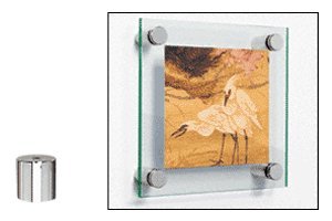 CRL Polished Stainless Standoff Base 1/2" Diameter by 3/4" Long - S0B1234PS