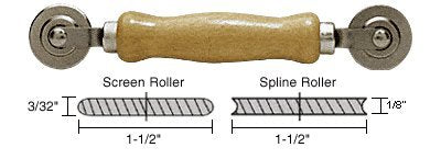 CRL Standard Combination Steel Wheel Screen and Spline Roller - PL7508