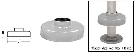 CRL Brushed Stainless Canopy for 1-1/2" Tubing - HR15XCBS