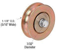 CRL 1-1/8" Diameter Steel Ball Bearing Replacement Roller 5/16" Wide - D1854
