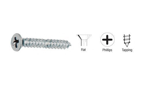 CRL Brushed Stainless 10 x 1-1/2" Flat Head Phillips Screws [100 pack] - 10X112FHPBS