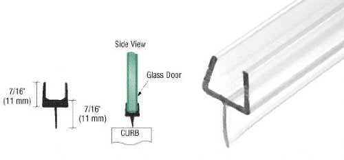 CRL One-Piece Bottom Rail With Clear Wipe for 3/8" Glass - 32-5/8 in long - P501BR