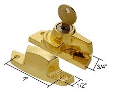 Brass Keyed Sash Lock - F2534