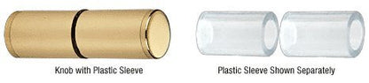 CRL Cylinder Style Finish Back-to-Back Shower Door Knob With Plastic Sleeve