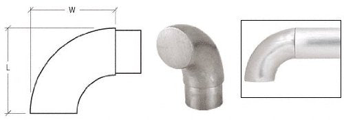 CRL Brushed Stainless Flush Angle End for 2" (50.8 mm) Tubing