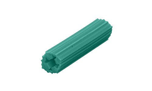 CRL 1/4" Hole, 1-1/4" Length 10-12 Screw Expanding Plastic Green Screw Anchors (100 pack) - EXP2006