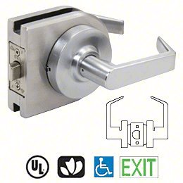 CRL Brushed Stainless Grade 1 Lever Lock Housing - Passage - LH10BS