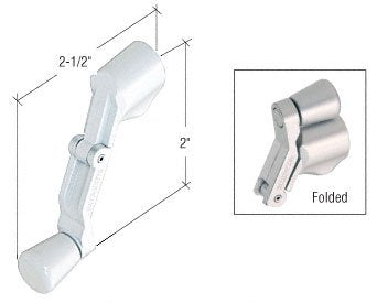 CRL White Universal Folding Handle - H3962