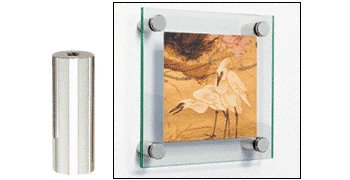 CRL Polished Stainless Standoff Base 3/4" Diameter by 2" Long - S0B342PS