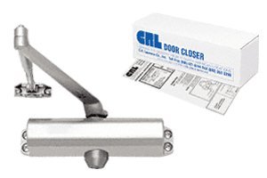 CRL PR80 Aluminum Finish Adjustable Spring Power Size 2 to 5 Surface Mount Door Closer - PR80A