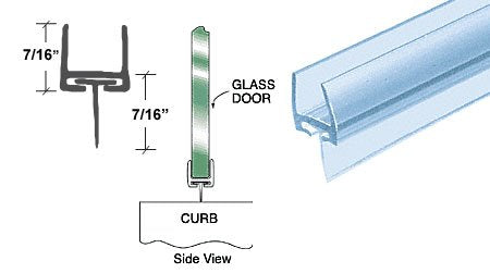 CRL Polycarbonate Bottom Rail With Wipe for 3/8" Glass - 32-5/8 in long - P500BR