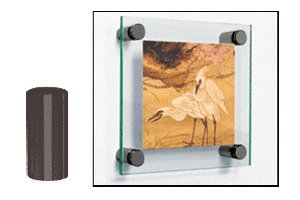 CRL Gun Metal 3/4" Diameter by 1-1/2" Long Standoff Base - S0B34112GM