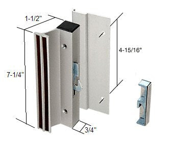 CRL Aluminum Standard Profile Hook-Style Surface Mount Handle 4-15/16" Screw Holes - C1000