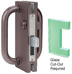 CRL Dark Bronze 4" x 10" Non-Handed Anodized Center Lock With Deadthrow Latch - DT410DU