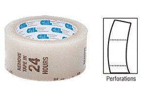 CRL 2" Clear Vinyl Molding Retention Tape [with warning] - ME0073