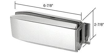 CRL PTH Series Polished Brass Finish Glass Mounted Long Patch Lock Keeper - PTH314A