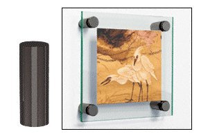 CRL Gun Metal 3/4" Diameter by 2" Long Standoff Base - S0B342GM