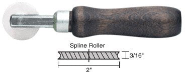 CRL Concave Edge Nylon Spline Roller 2" x 3/16" Wheel - 27K9N