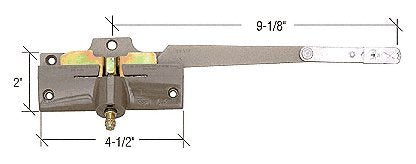 CRL Stone 9-1/8" Right Hand Dyad Casement Operator - H4020