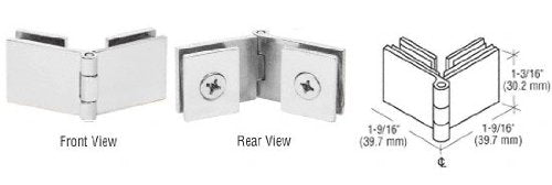 CRL Chrome Glass-to-Glass 90 Degree Return Hinge - EH258