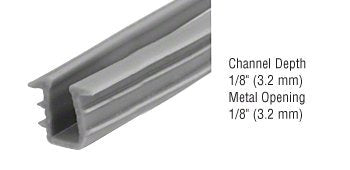 CRL Glazing Vinyl 1/8" Channel Depth 1/8" Metal Opening [1000' Roll] - GC800M