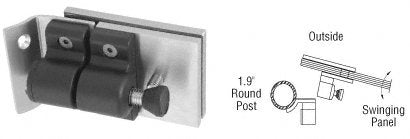 CRL Brushed Stainless 1.9" Round Post Mount Gate Latch - MLSP5BS