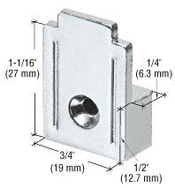 CRL Polished Chrome Look 3/4" Wide Metal Mirror Clip [12 pack] - KV266