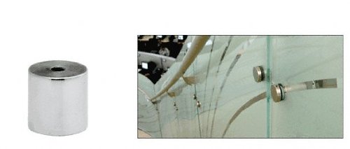 CRL Brushed Stainless Standoff Base 1-1/2 Diameter by 1-1/2" Long - S0B112112BS