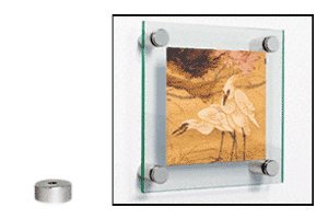 CRL Brushed Stainless Standoff Base 1/2" Diameter by 1/4" Long - S0B1214BS