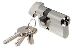 CRL Brushed Stainless Keyed Cylinder Lock With Thumbturn - EC4BS