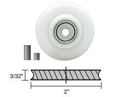 CRL Nylon Concave Edge Replacement Wheel; 2 x 3/32" - REPK6N
