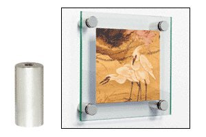 CRL Satin Chrome 3/4" Diameter by 1-1/2" Long Standoff Base - S0B34112SC