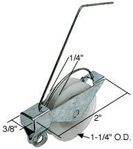 CRL Sliding Screen Door Spring Tension Roller, Nylon Wheel, 1-1/4" Diameter - Package - B515