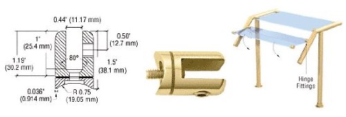 CRL Polished Brass Swivel Glass Fitting for 1-1/2" Tubing - SA61PB