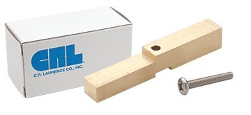 CRL Brite Gold Anodized Adapter Block for Prima, Shell and Rondo Hinges - HAB01BGA