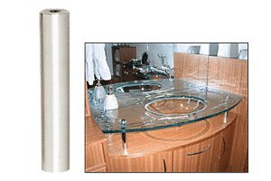 CRL Satin Chrome 3/4" Diameter by 4" Long Standoff Base - S0B344SC