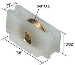 CRL Sling Window Roller with 3/8" Brass Wheel for Better-Bilt Aluminum & Elco Windows - G3122