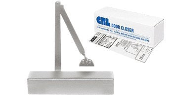 CRL Adjustable Spring Power Size 2 to 6 Surface Mount Door Closer - [Aluminum Finish] - PR74BCA